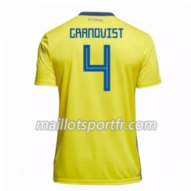 Maillot de Foot Suède Granqvist 4 Domicile Coupe du monde 2018
